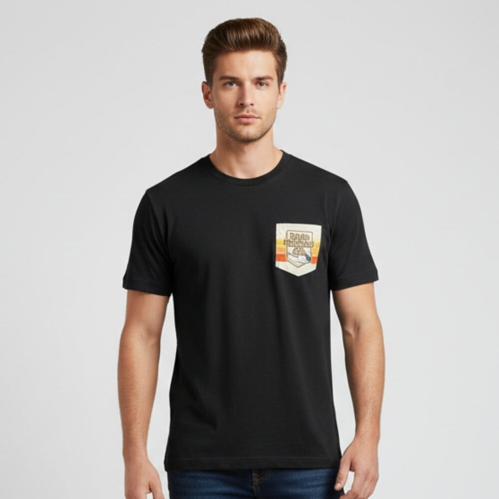 Light Hearted‎ Ale brewery Beer T-Shirt Mens Size XL Black Graphic Pocket Bells